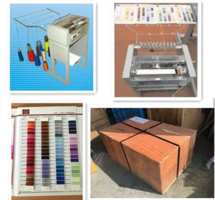 Yarn color card machine