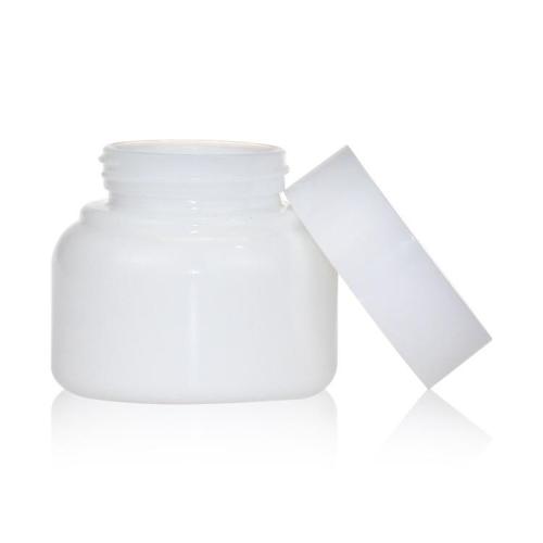 Cosmetische skincare fles in wit porselein, op maat gemaakte crèmefles