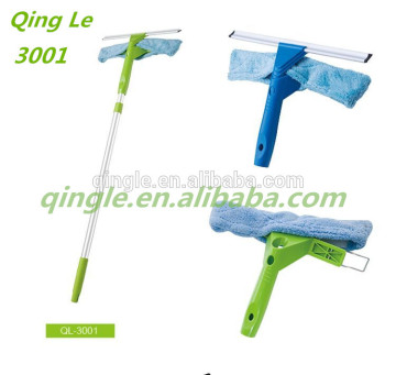 2-telescopic silicone squeegee with long handle, car cleaning glass window squeegee
