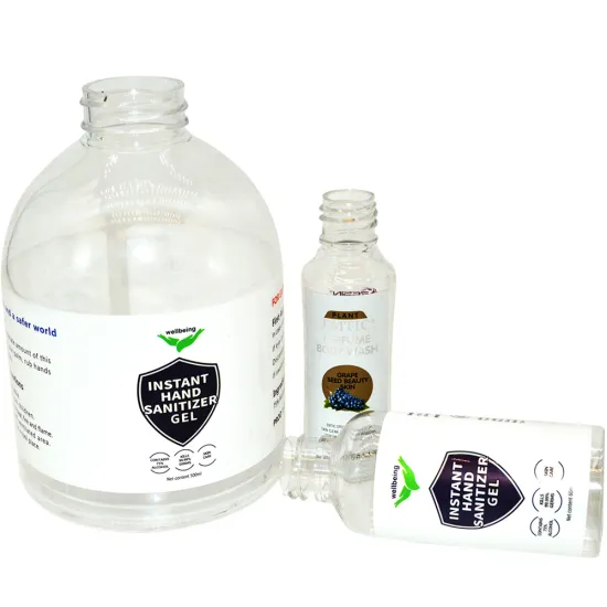 Custom printing vinyl bottle adhesive labels clear sticker