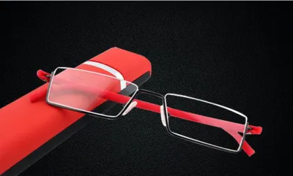 Metal Half-Frame Reading Glasses - Classic Fashion Unisex Eyewear