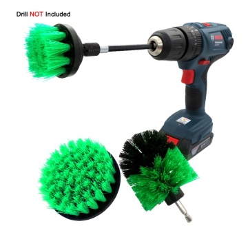 4pcs/set Green Electric Cleaning Brushes for Toilet and Bathroom
