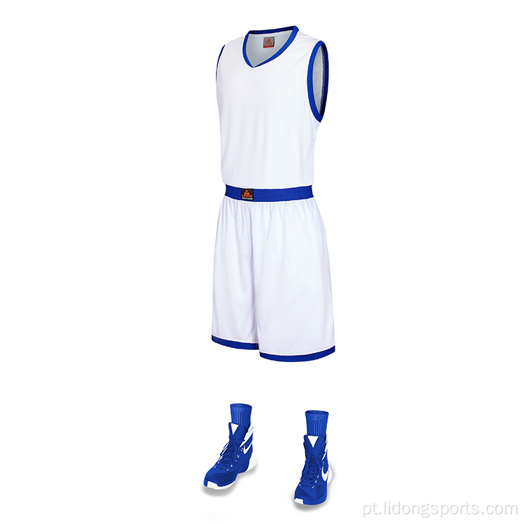 Uniforme de basquete para homens personalizados Design do seu logotipo