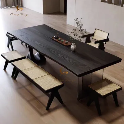 Rectangular Solid Wood Dining Table Set for Dining Room Furniture