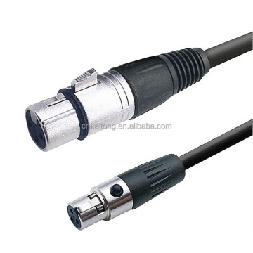 High-Quality Mini XLR to XLR Microphone Cable with Nickel Plated Connectors