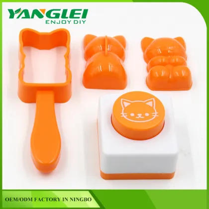 Premium Plastic lovely Cat Shaped Seaweed Nori Cutter with YANGLEI