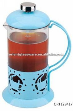 glass and stainless steel tea maker colored