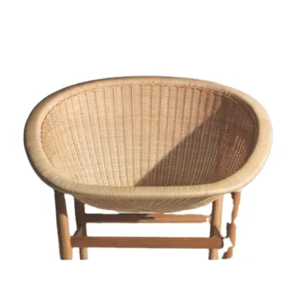 Luxury 2-Seater Wicker Round Lounger Garden Set