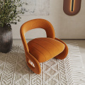 Chambres de loisirs en velours orange en velours orange