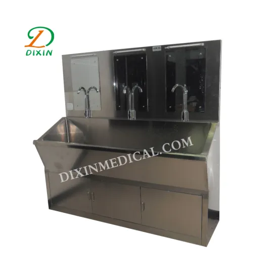 Stainless steel three person hand brushing pool can be customized