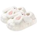 White bunny plush home warm slipper girl