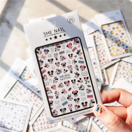 2022 SHE Nail Stickers - Simba, Stitch, Dumbo & Mouse Cartoon Nail Art Decorations