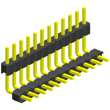 Cabeçalhos de pino de 0,079 &quot;/2,00 mm conectores de plástico duplo único