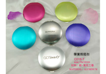 Small round Foldable makeup mirror/ handheld professional aluminum makeup mirror