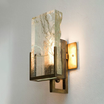 Modern Crystal Chandelier Ice Crystal Hallway Wall Light