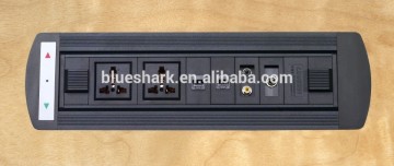 Tabletop electric outlet power Socket With 2 Network Configuration
