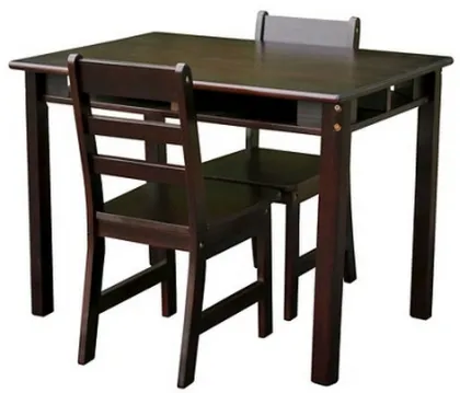 Kids Study Table Bedroom Furniture Set Wooden Educational Children Chairs and Table