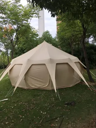 Waterproof Cotton Canvas Family Camping Lotus Tent