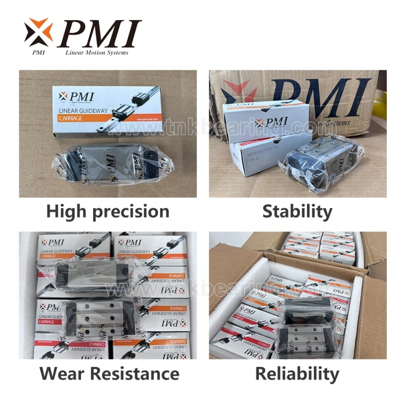 Taiwan PMI Low Price MSR25, MSR25S, MSR25LS Linear Rails and Carriage Guide Blocks for CNC Machine Parts
