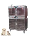 Large Stainless Steel Veterinary Animal Cages with Infrared Lamp
