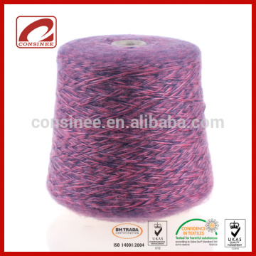 Brushed style dyed wool mohair blended super chunky wool yarn