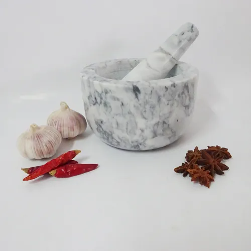 Carrara Marble Mortar and Pestle For Herb grinder