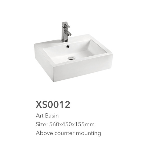 Lavabo de cerámica con lavabo de encimera XS0012