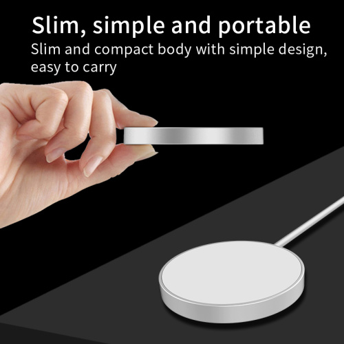 Sliver light Mobile phone Magnetic suction wireless charging