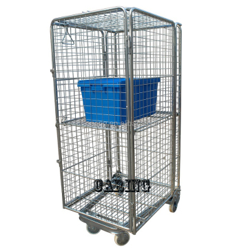 Cold-Rolled Steel Folding Security Roll Container Cage