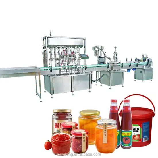 Double Head Large Flow Tomato and Peanut Paste Filling Machine for 5-100ml Bottles