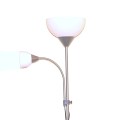 Silver double-headed mother-and-child floor lamp