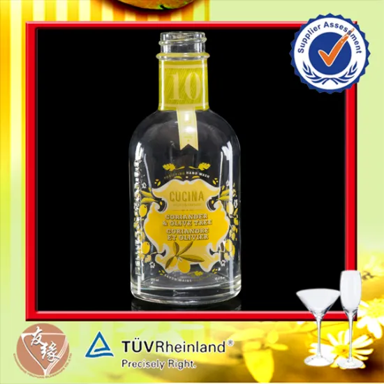 Wholesale Liquid Soap 20cl Glass Bottles For Water Private Label