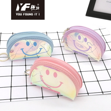 Smile face laser TPU coin purse