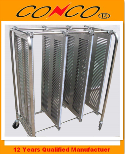 esd stainless steel cart for pcb storage