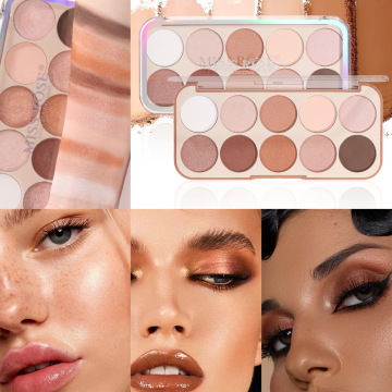 Pearlescent Glitter Highlighter & Matte Contour Palette