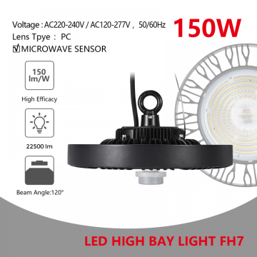 Smart UFO High Bay Lighting mit Sensor 150W