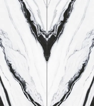 Rock slab type raw stone panda white