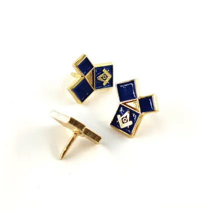 Personalized Masonic Pin: The 47th Problem of Euclid, a Three-Square Lapel Emblem