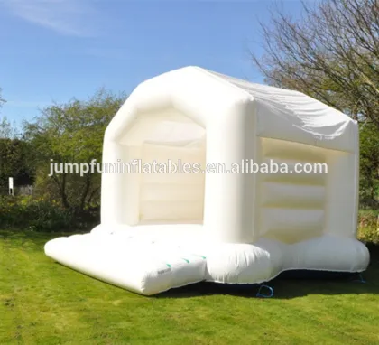 pure white bouncy castle for wedding