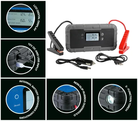 12V Car Jump Starter Super Capacitor Engine Starting Emergency Auto Power Bank Cool Car Battery Booster