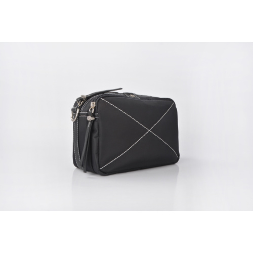 Bolso de nylon negro resistente al rayado impermeable para mujeres