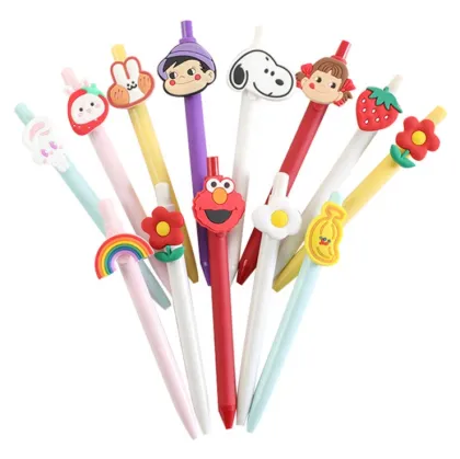 Wholesale Kawaii Cartoon Signature Pens - Custom Logo 0.5mm Black Gel Ink Stationery Supplies
