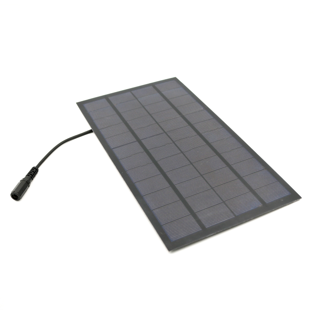 Solar Cells 7W 12V with 30cm length 5.5*2.1 DC Connector Polycrystalline DIY Battery Power Charger Module small solar Panels