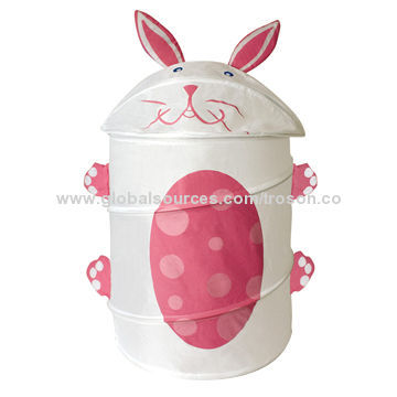 Pop-up Hamper in Kids' Style, Made of 100% Polyester 190T + Iron Wire