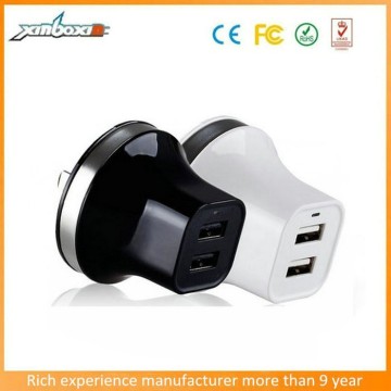 Hot sale wholesale 2100ma Dual USB UK Charger with led cell phone charger,2014 nice hot selling dual usb UK charger