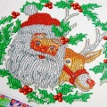 Венок Санта-Клаус в форме хрустальной алмазной росписи