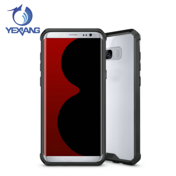 High Quality Acylic Clear Back PC TPU Cell Phone Case for Samsung Galaxy S8