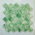 Forme arabesque en verre vert clair hôtel mosaïque artisanat