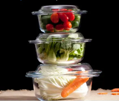 Glass casserole , glass steamer for Avon