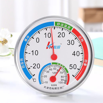 White Gauge Multi-Function Electronic Hygrometer and Thermometer